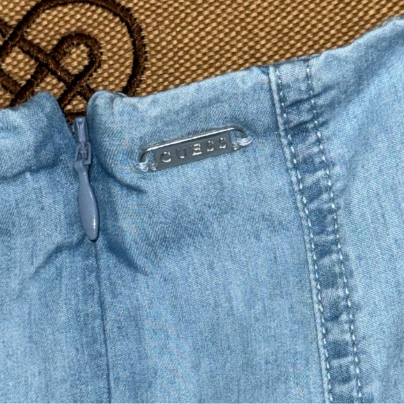 Guess NWT! Sweetheart Light Blue Scarlette Denim Mini Dress Size XS - Picture 13 of 16